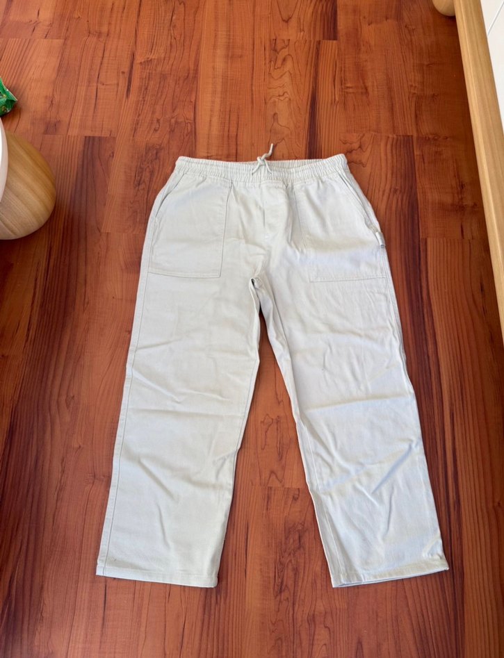 Erkek Beyaz Regular Fit Street Style Pantolon - Görsel 2