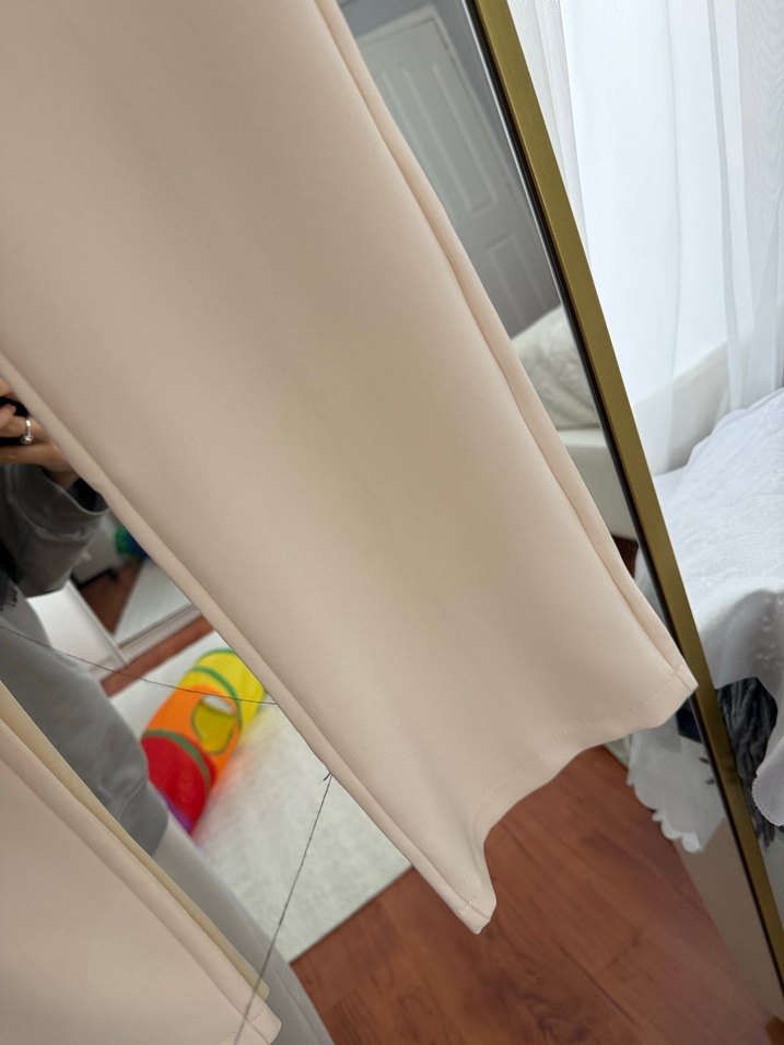 Bej Midi Kadın Kumaş Pantolon - Görsel 2