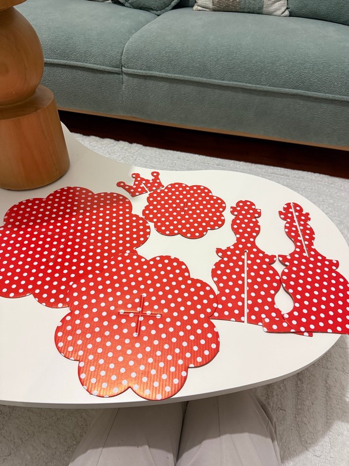 Kırmızı Puantiyeli cupcake standı - Görsel 2