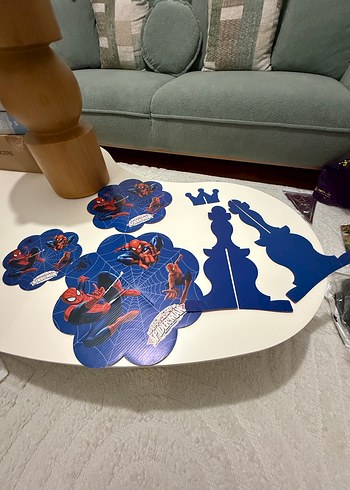 Renkli PJ Masks Parti Süsleri çift taraflı - Görsel 4