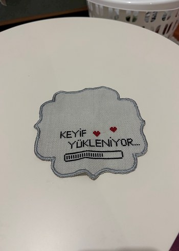 Keyif Yükleniyor Nakışlı El Yapımı peçete