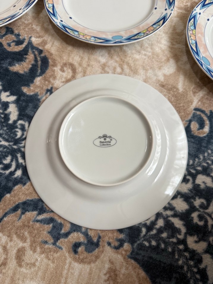 Mavi Kenarlı Seramik yemek takımı - Görsel 4