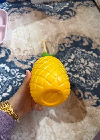 Sarı Ananas Desenli suluk - Görsel 3