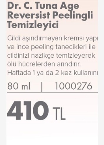 Farmasi Peelingli cilt temizleyici