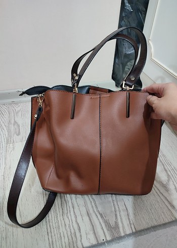 taba renk Deri Kadın Çanta - Görsel 9