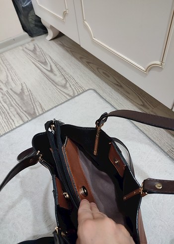 taba renk Deri Kadın Çanta - Görsel 5