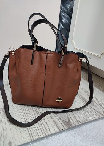 taba renk Deri Kadın Çanta - Görsel 7