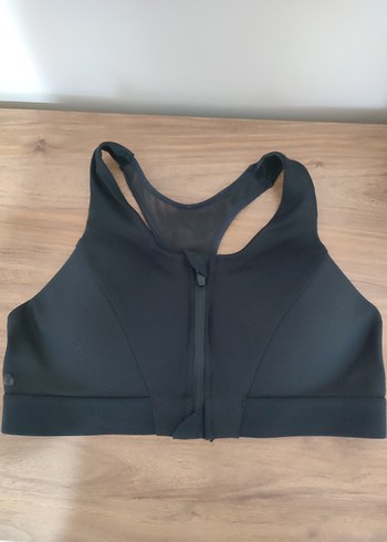 Önden Fermuarlı Siyah Spor Sütyeni - Görsel 5