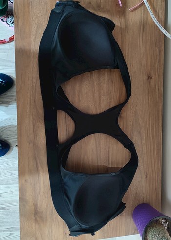 Önden Fermuarlı Siyah Spor Sütyeni - Görsel 3