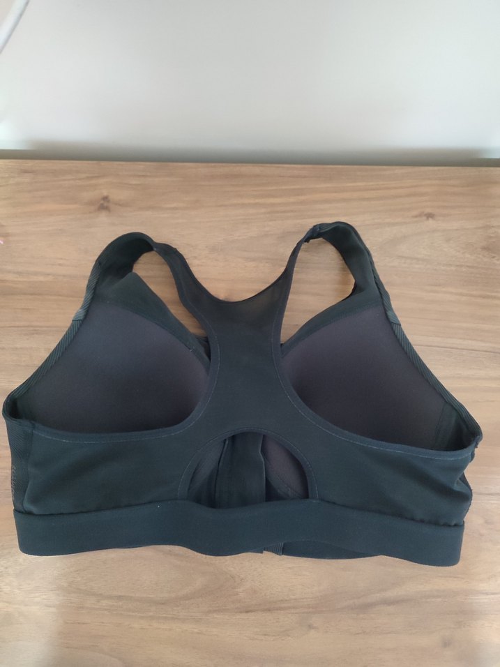 Önden Fermuarlı Siyah Spor Sütyeni - Görsel 4