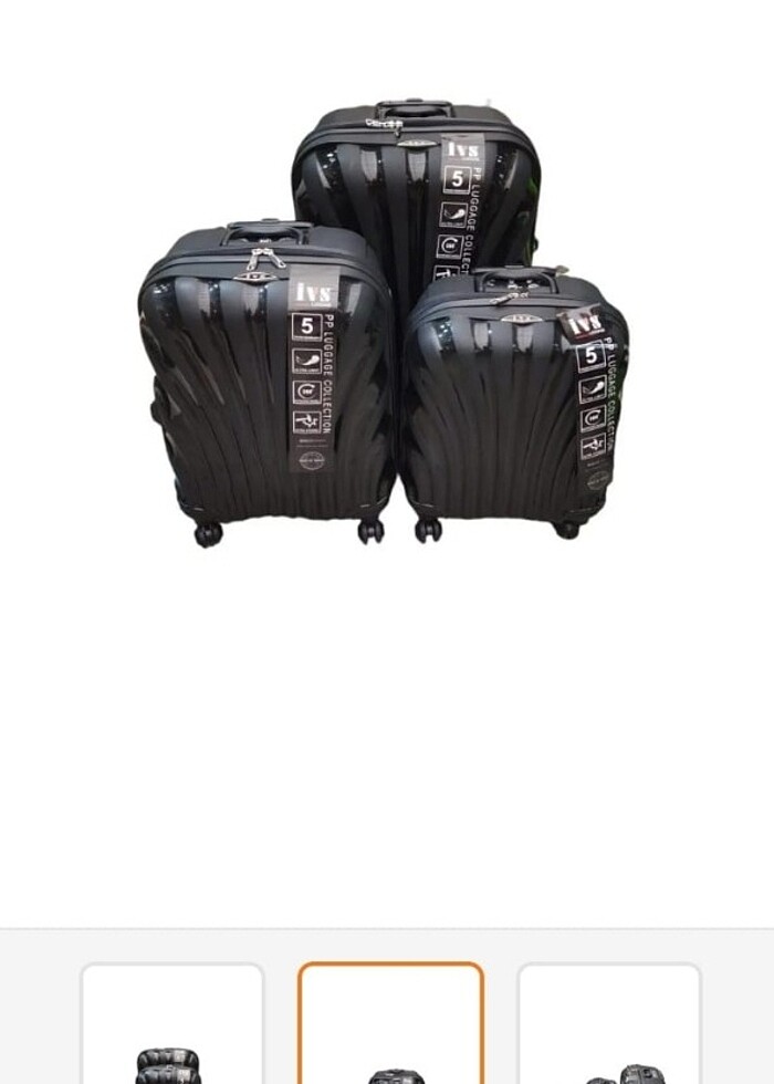 İvs 3lü kırılmaz bavul seti - Görsel 5