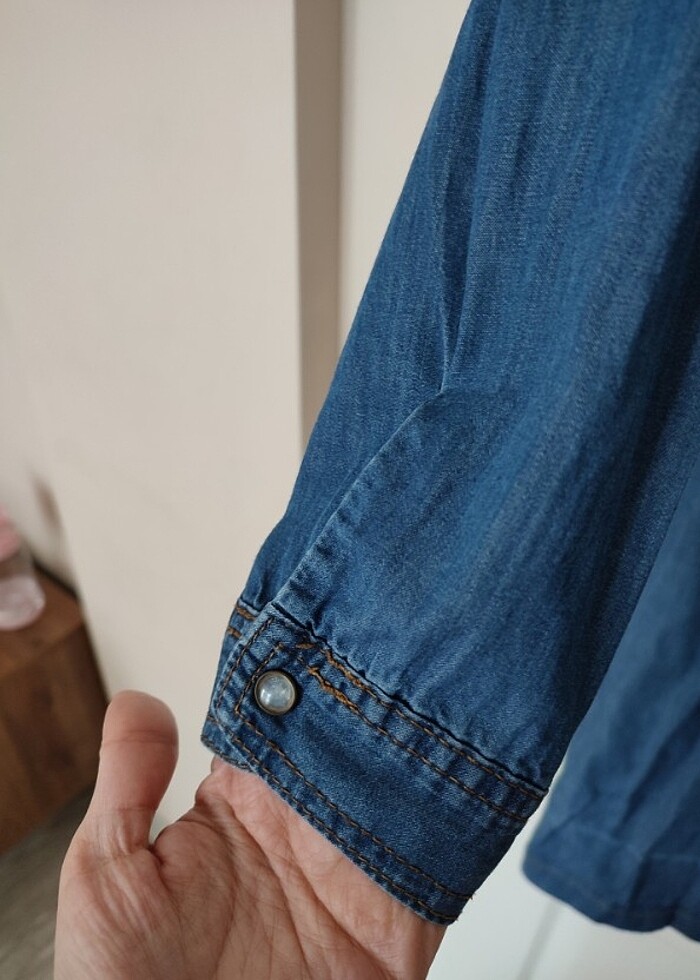 Kot gömlek tunik - Görsel 5