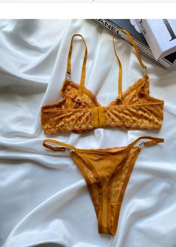 Parlak Sarı Bohem Vintage Sütyen - Görsel 2