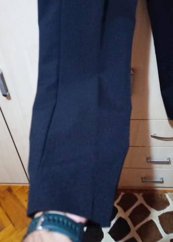 Kadın Siyah Kemerli Kumaş Pantolon - Görsel 6