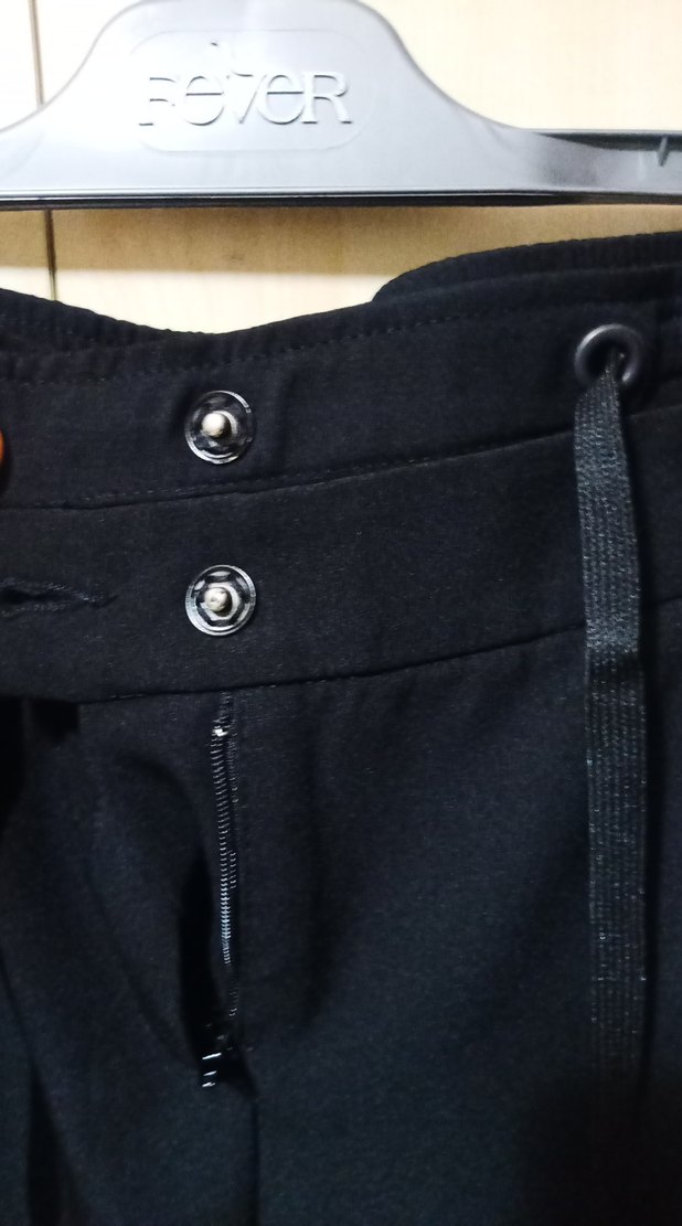 Kadın Siyah Kemerli Kumaş Pantolon - Görsel 5