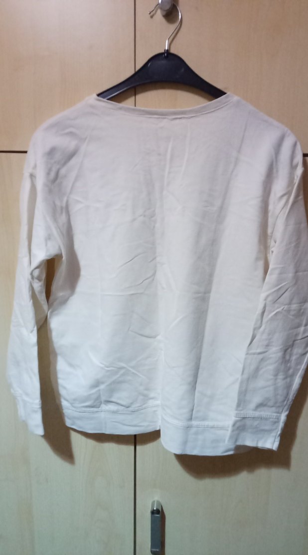 Baskılı Beyaz Kadın Sweatshirt - Görsel 5