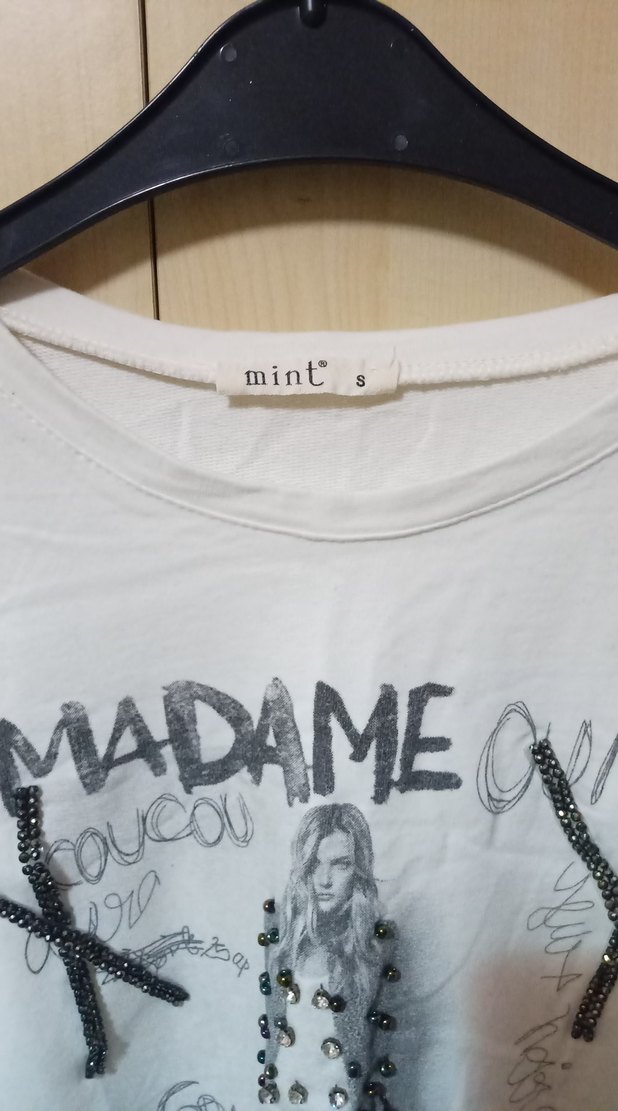 Baskılı Beyaz Kadın Sweatshirt - Görsel 4