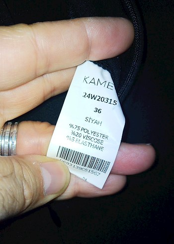 Siyah Midi Kumaş Kadın Pantolon - Görsel 8