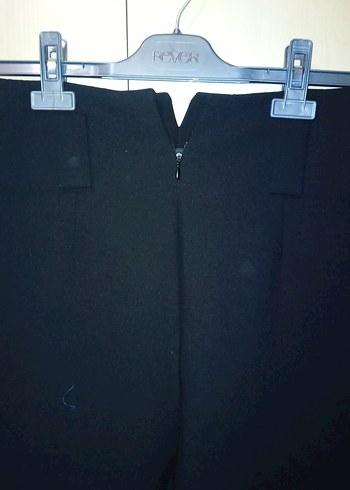 Siyah Midi Kumaş Kadın Pantolon - Görsel 2