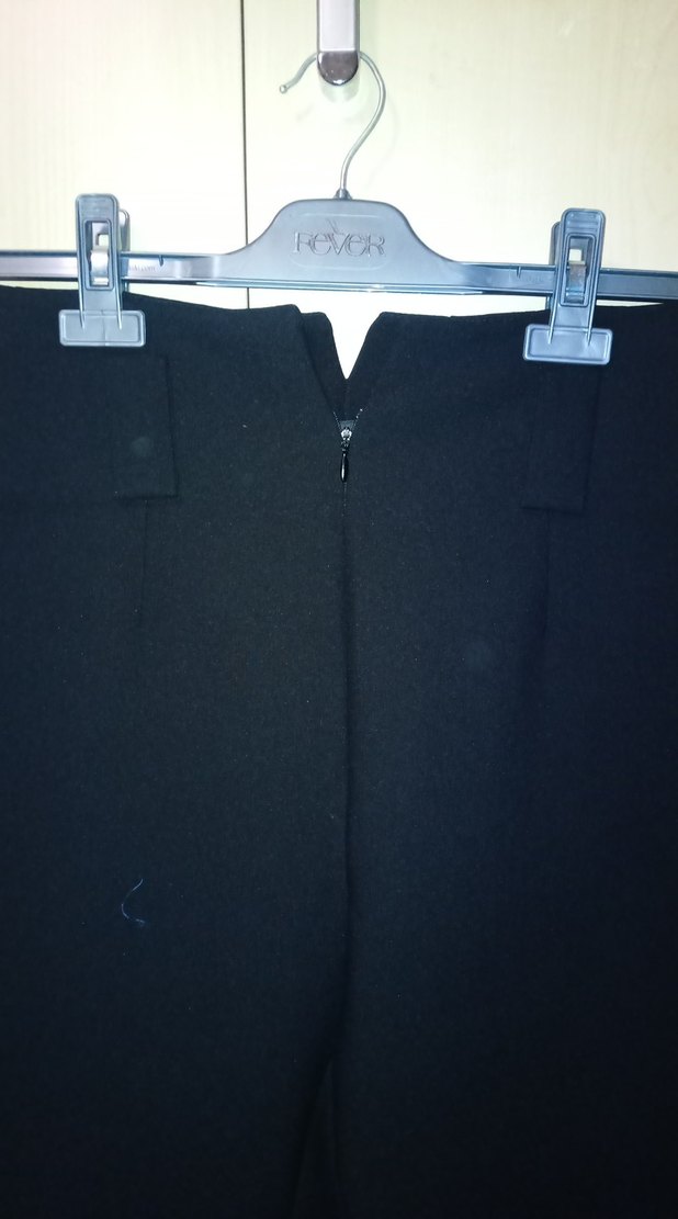 Siyah Midi Kumaş Kadın Pantolon - Görsel 2