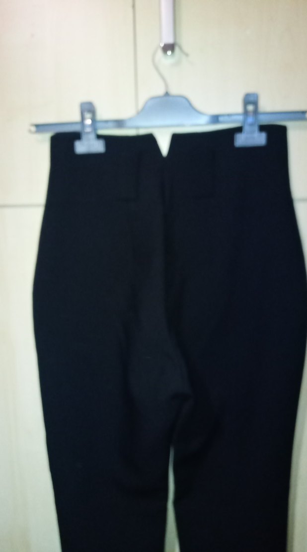 Siyah Midi Kumaş Kadın Pantolon - Görsel 4