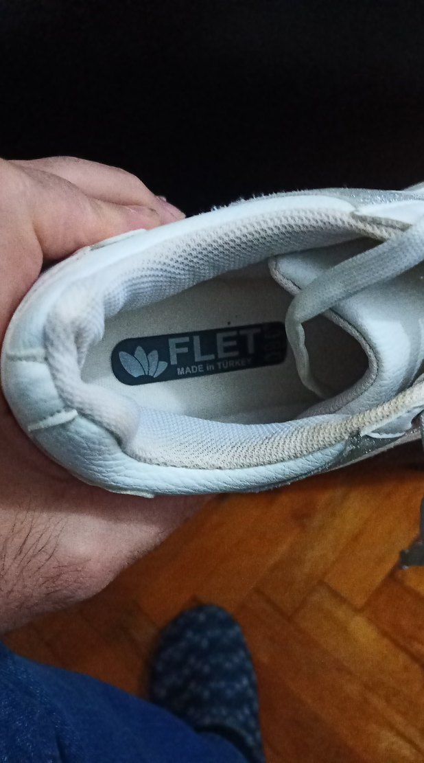 Beyaz Gri Kadın Dolgu Topuk Spor Ayakkabı - Görsel 5