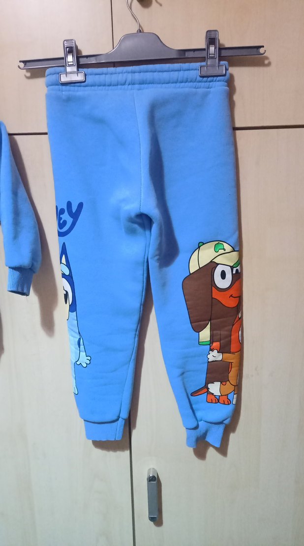 Renkli Baskılı Mavi Kız Eşofman Takımı - Görsel 5