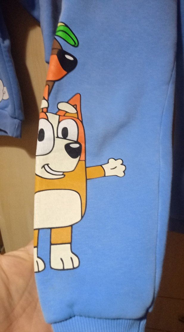 Renkli Baskılı Mavi Kız Eşofman Takımı - Görsel 4