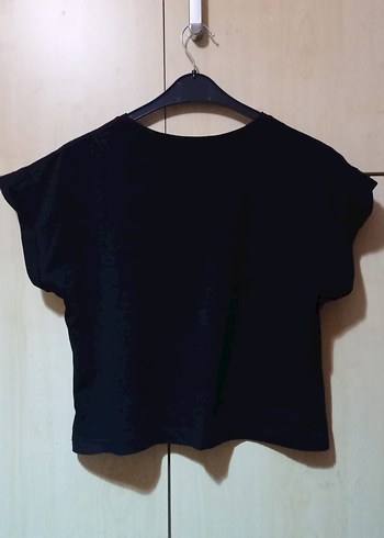 Kız Siyah Basic Tişört - Görsel 4