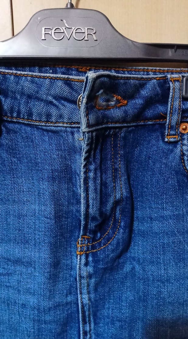 Koyu Mavi Kot Midi Etek - Görsel 3