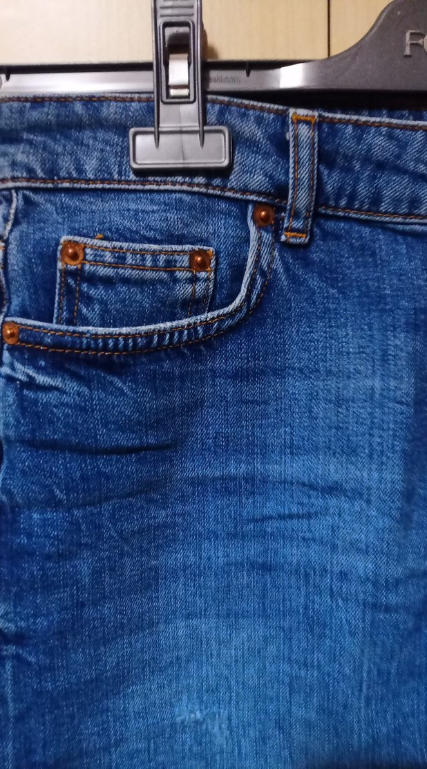 Koyu Mavi Kot Midi Etek - Görsel 2