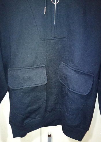 Kapüşonlu Fermuarlı Siyah Kadın Sweatshirt - Görsel 2