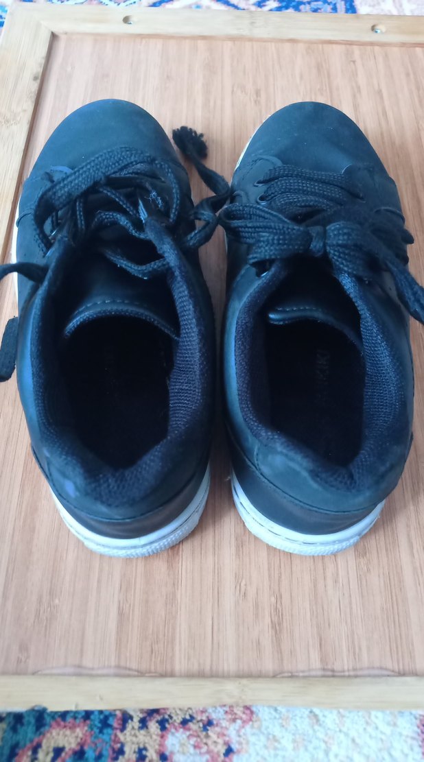 Erkek Çocuk siyah ip Bağcıklı Spor Ayakkabı - Görsel 4