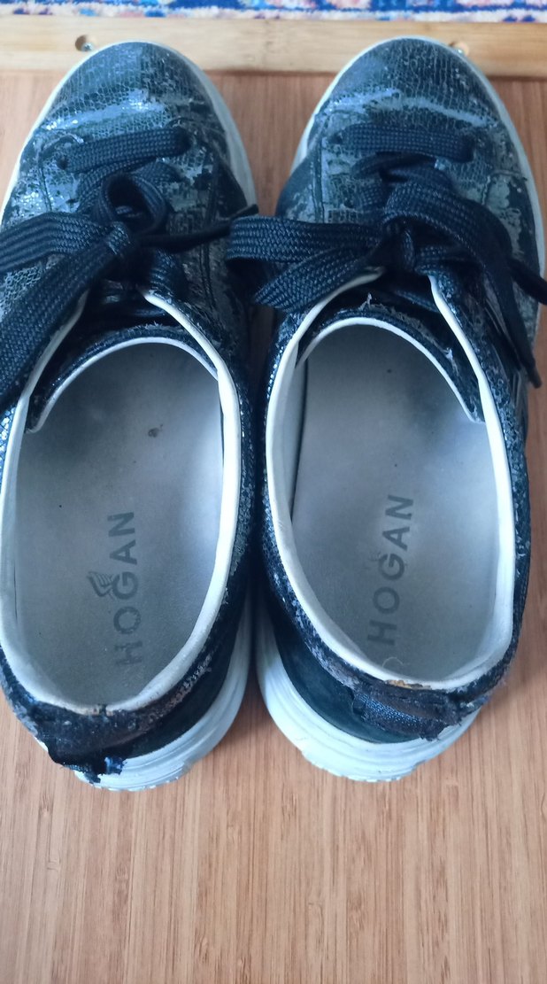 Kadın Gri Yılan Desenli Bağcıklı Spor Ayakkabı - Görsel 3