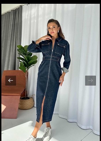 Diğer Fermuarlı Lacivert Denim Ceket