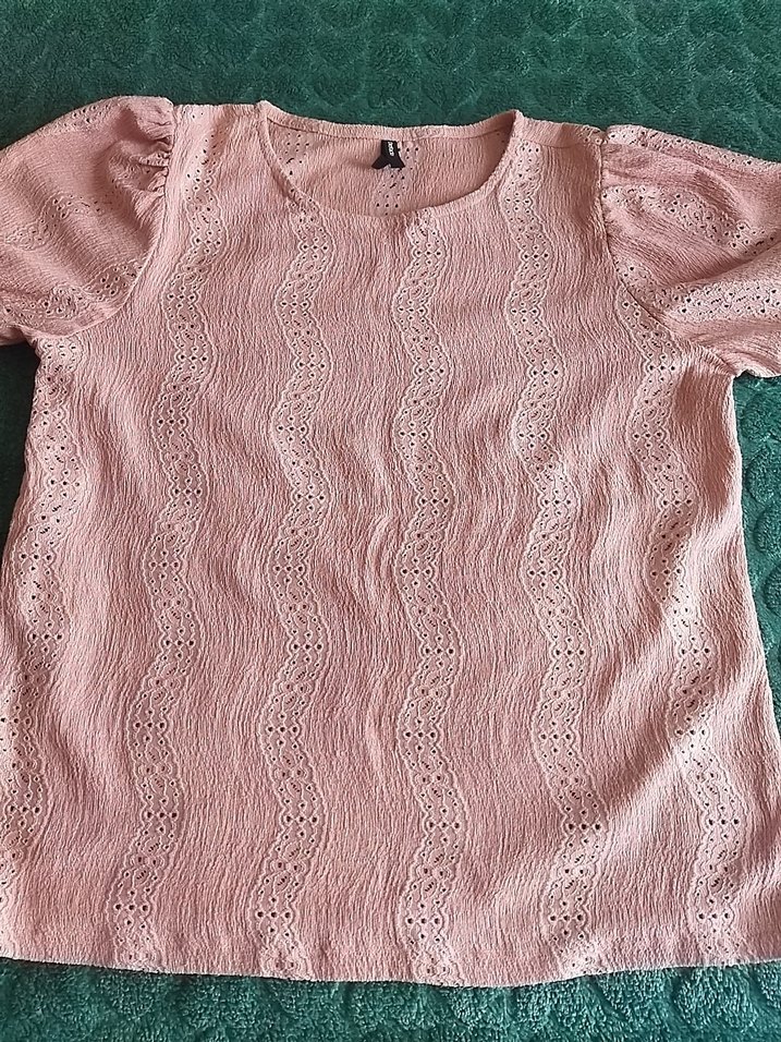 Nakışlı Pembe Kız Eldiveni Velcro'lu - Görsel 3