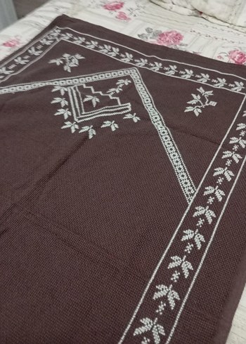 Beden Kahverengi Nakışlı Geleneksel seccade