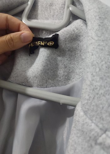 Gri Uzun Kadın Kaban - Görsel 2