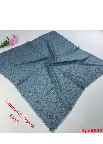 Gri Dantelli Kadın Desenli Şal - Görsel 10