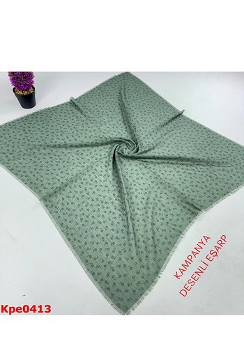 Gri Dantelli Kadın Desenli Şal - Görsel 4