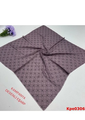 Gri Dantelli Kadın Desenli Şal - Görsel 11