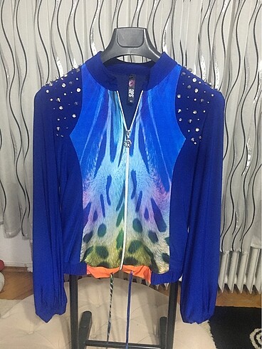 Saks mavisi hırka sweat