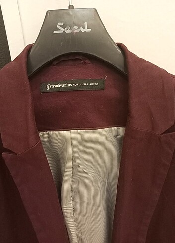 l Beden bordo Renk Stradivarius blazer ceket