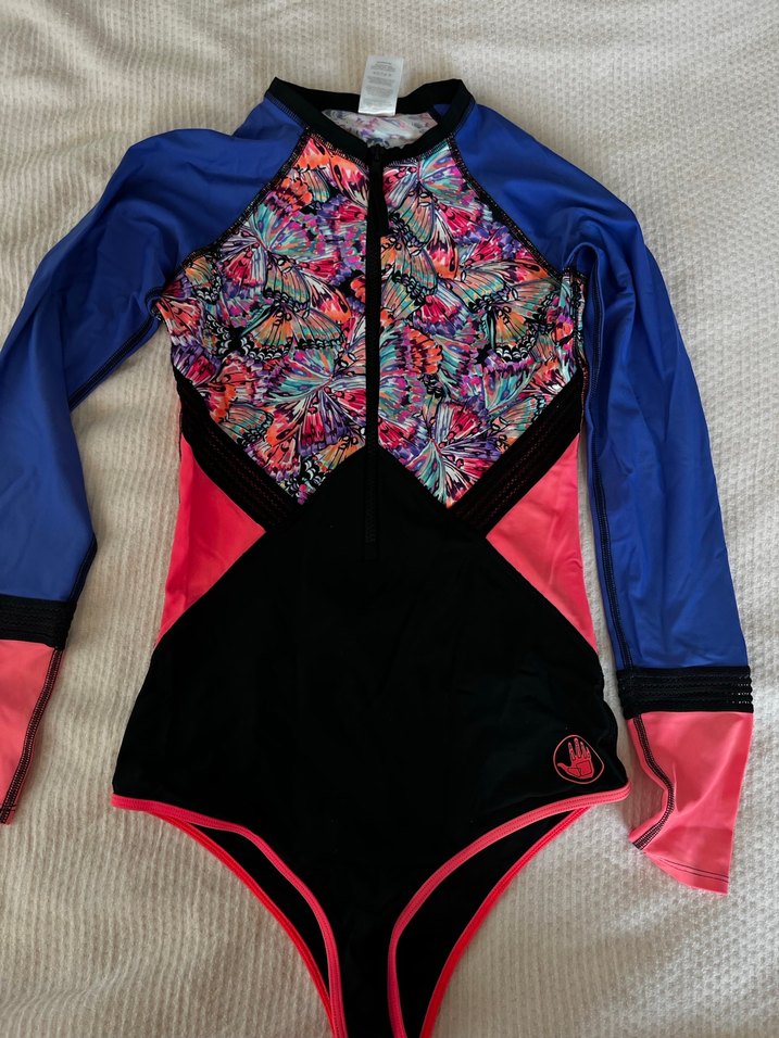 Kadın Uzun Kollu Renkli Mini Mayo - Görsel 2