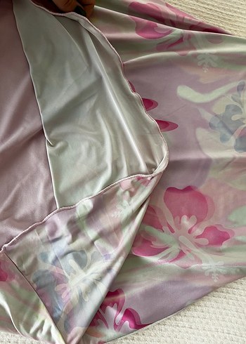 BERSHKA Pembe Bağlamalı Lohusa elbise - Görsel 3