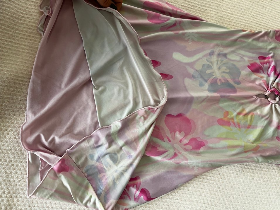 BERSHKA Pembe Bağlamalı Lohusa elbise - Görsel 3