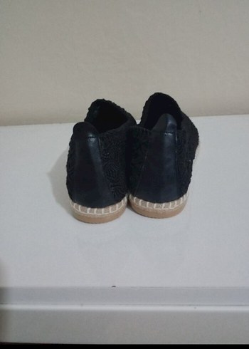 Kadın Siyah Örgü Dolgu Topuk Espadril - Görsel 2