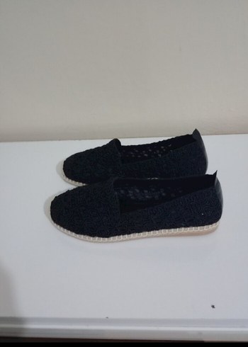 Kadın Siyah Örgü Dolgu Topuk Espadril - Görsel 3