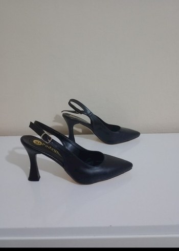 Klasik Siyah Yılan Desenli Stiletto Topuklu Ayakkabı