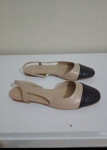 Diğer Bej Siyah Kadın Günlük Topuklu Babet